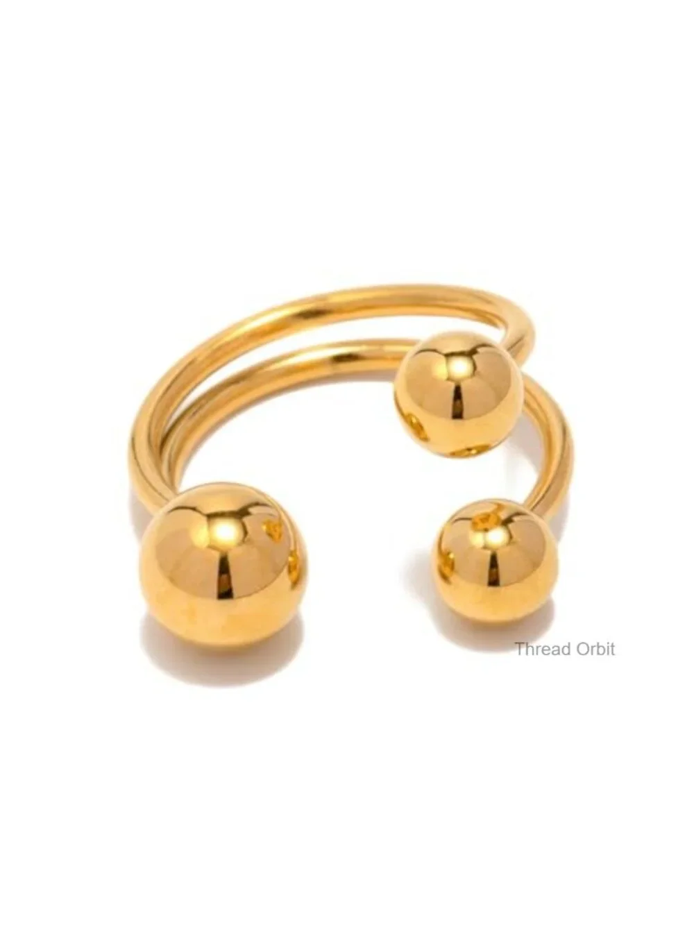 Surgical Stainless Steel Adjustable Stacking Ball Ring